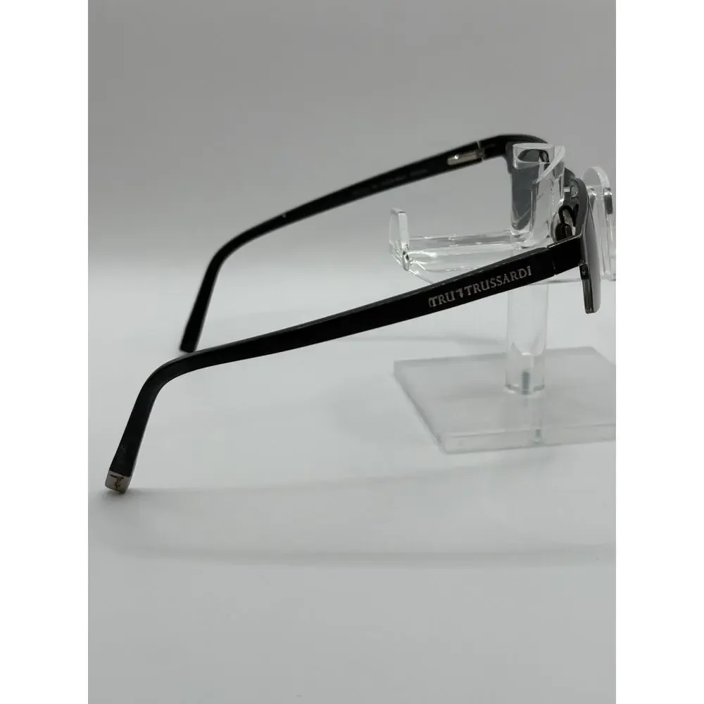 Tru Trussardi TR12716 Black Rectangular Sunglasses Titanium 53-19